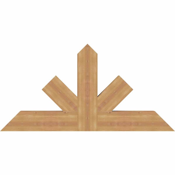 Ekena Millwork Saratoga Timber Gable Bracket, Western Red Cedar, 48"W x 24"H x 3 1/2"D x 5 1/2"F, 12/12 Pitch GBW048X24X0406SAR00SWR - main